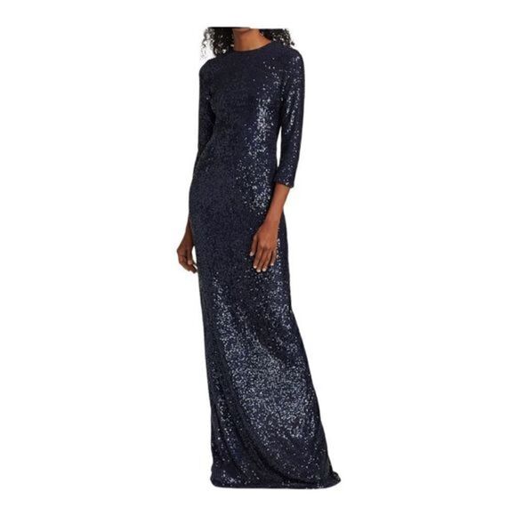 Teri Jon by Rickie Freeman Sequin Embellishments Column Gown size 4 NWT - Picture 1 of 9